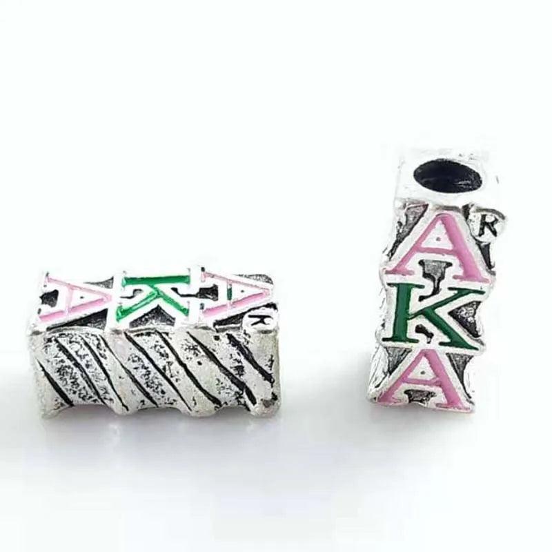 University Sorority Charm Enamel Metal Beads Pendant