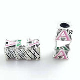 University Sorority Charm Enamel Metal Beads Pendant