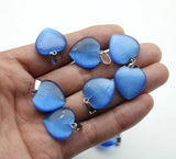 20mm Cat Eye Stone Heart Pendants for DIY Jewelry Making - 12pcs