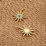 2pcs Stainless Steel Star Charms Crystal Pendant DIY Craft Making