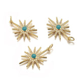 2pcs Stainless Steel Star Charms Crystal Pendant DIY Craft Making