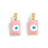 10Pcs Evil Eyes Pendants Lucky Eyes Charms DIY Necklace Making