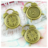 50pcs Clock Charms Antique Bronze Plated Pendants DIY Jewelry Making