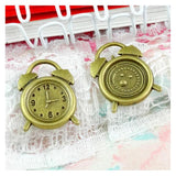 50pcs Clock Charms Antique Bronze Plated Pendants DIY Jewelry Making
