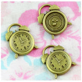 50pcs Clock Charms Antique Bronze Plated Pendants DIY Jewelry Making