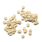 50Pcs Raw Brass Flat Round Circle Tags Charms 6mm Disc Pendant