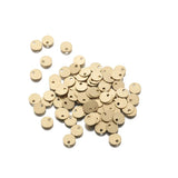 50Pcs Raw Brass Flat Round Circle Tags Charms 6mm Disc Pendant