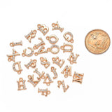 26PCS Bling Alphabet Letter Charms A-Z Rhinestone Pendant Earring Bracelet