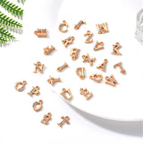 26PCS Bling Alphabet Letter Charms A-Z Rhinestone Pendant Earring Bracelet