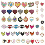 50pcs Heart Metal Charms for DIY Jewelry Making