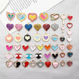 50pcs Heart Metal Charms for DIY Jewelry Making