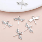 130Pcs Dragonfly Charm Metal DIY Jewelry Making Pendant