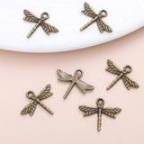 130Pcs Dragonfly Charm Metal DIY Jewelry Making Pendant