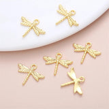 130Pcs Dragonfly Charm Metal DIY Jewelry Making Pendant