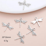 130Pcs Dragonfly Charm Metal DIY Jewelry Making Pendant