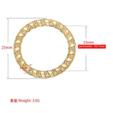 CZ Crystal Round Pendant for DIY Earrings Charms VJ30