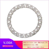CZ Crystal Round Pendant for DIY Earrings Charms VJ30