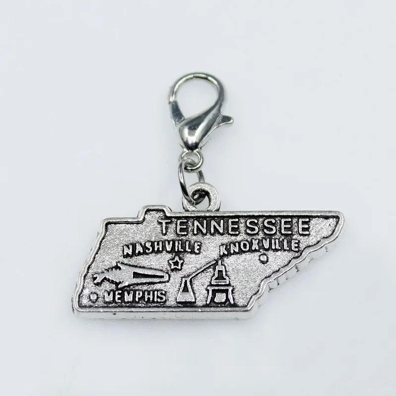 Texas State Map Dangle Charms for DIY Bracelets Bangle