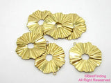 50pcs Raw Brass Earrings Charms Findings 19x17mm Wavy Round Pendant
