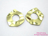 30pcs Hammered Raw Brass Oval Charm Geometric Findings R465