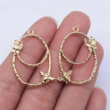 10pcs KC Bee Butterfly Charms Pendant For Jewelry Making