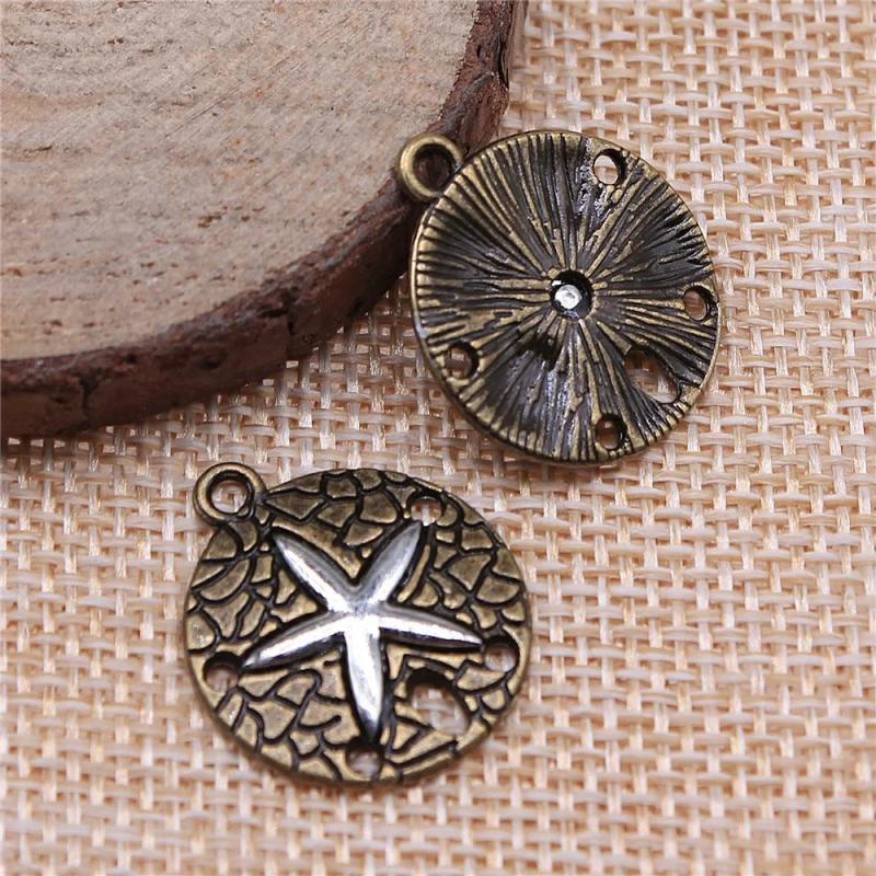 10pcs 20x22mm Starfish Charms Pendant DIY Jewelry Findings