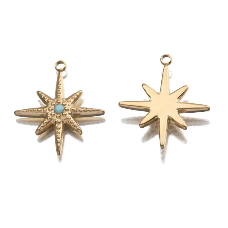 4Pcs Celestial Star Charms Pendants DIY Earrings Necklaces Jewelry Making