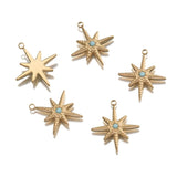4Pcs Celestial Star Charms Pendants DIY Earrings Necklaces Jewelry Making