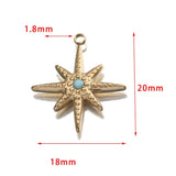 4Pcs Celestial Star Charms Pendants DIY Earrings Necklaces Jewelry Making