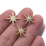 4Pcs Celestial Star Charms Pendants DIY Earrings Necklaces Jewelry Making