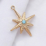 4Pcs Celestial Star Charms Pendants DIY Earrings Necklaces Jewelry Making