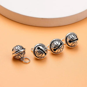 S925 Sterling Silver Thai Silver Bell Pendant DIY Bracelet Accessory