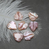 5pcs Natural Shell Leaf Pendant 12x14mm DIY Jewelry Accessories