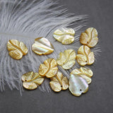 5pcs Natural Shell Leaf Pendant 12x14mm DIY Jewelry Accessories