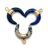 Natural Stone Moon Pendant Necklace Supplies