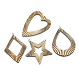10Pcs Brass Folding Pendant Charms For Diy Jewelry Making