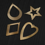 10Pcs Brass Folding Pendant Charms For Diy Jewelry Making