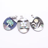 Abalone Shell Round Pendant for DIY Charm Jewelry, Women Accessories