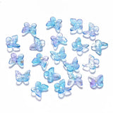 100pcs Butterfly Glass Charms Pendants for DIY Jewelry Making
