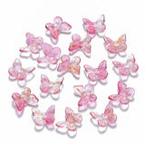 100pcs Butterfly Glass Charms Pendants for DIY Jewelry Making