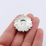 6pcs Boho Flower Turquoise Stone Charms Pendants for Jewelry Making