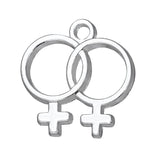 Gay Pride Jewelry Charm Pendants, Silver Plated, DIY Making, 20pcs