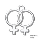 Gay Pride Jewelry Charm Pendants, Silver Plated, DIY Making, 20pcs