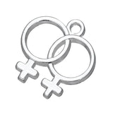 Gay Pride Jewelry Charm Pendants, Silver Plated, DIY Making, 20pcs