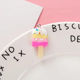 10Pcs Ice Cream Charms for Jewelry Making DIY Keychain Pendant