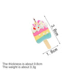 10Pcs Ice Cream Charms for Jewelry Making DIY Keychain Pendant