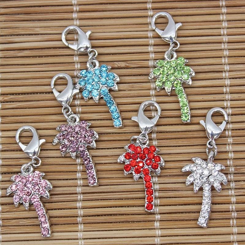 Coconut Trees Lobster Clasp Pendant Necklace