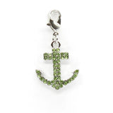 Rhinestone Multicolor Anchor Charms Dangle Lobster Clasp DIY Pendants