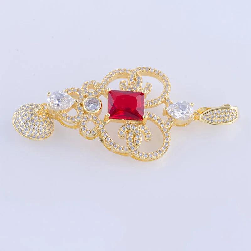 Zircon Flower Charms Pendants For Jewelry Making