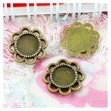 100PCS 8MM Round Base Antique Bronze Pendant Blanks DIY Accessories